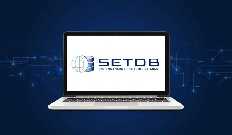 SETDB logo on computer screen